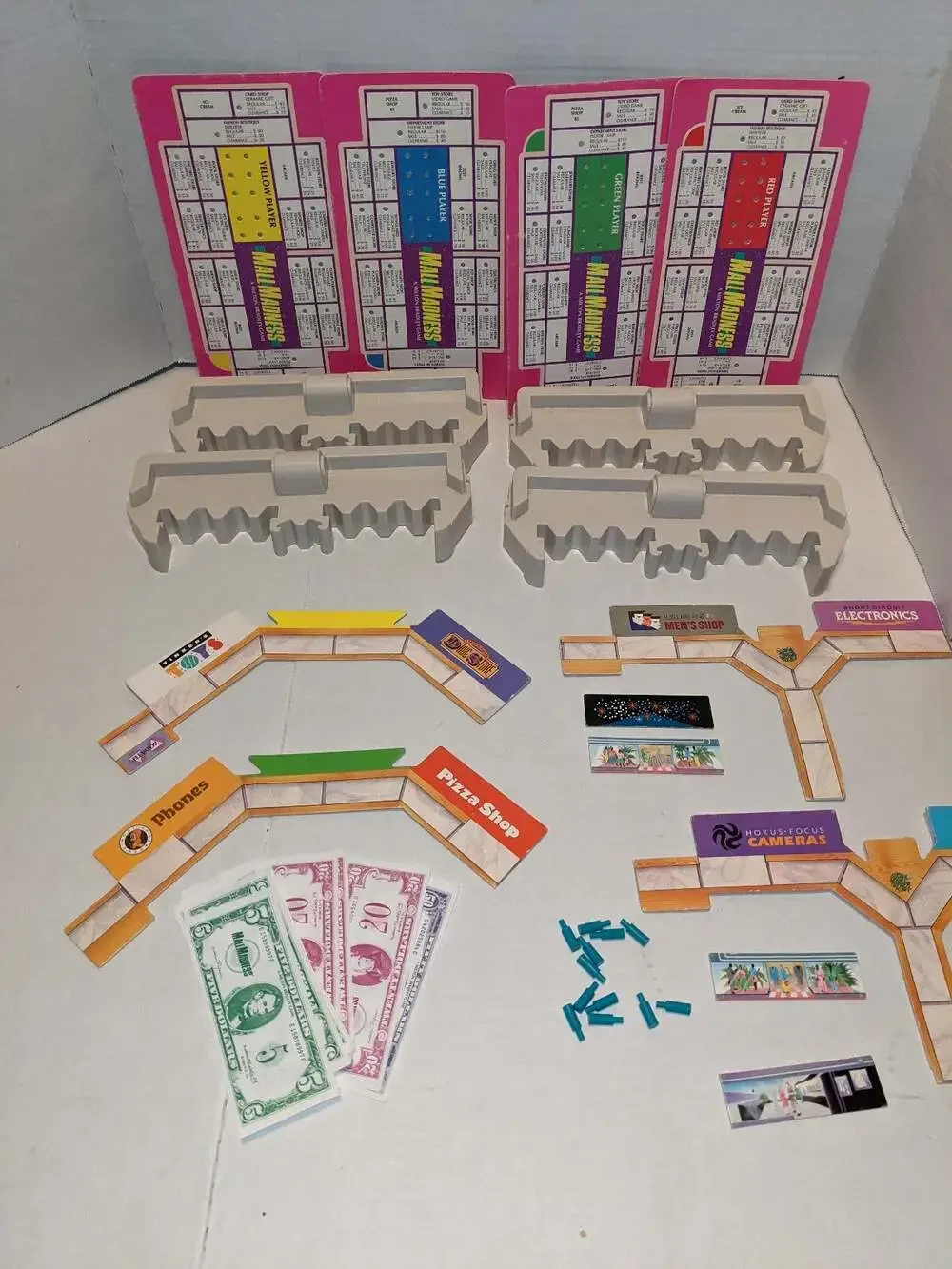 Vintage 1989 Electronic Mall Madness Board Game Replacement Pieces Parts